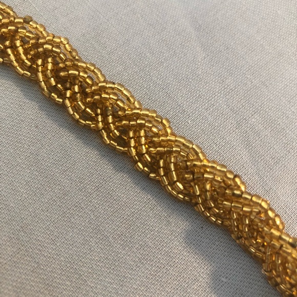 La Regale gold sequin beaded handbag - Picture 2 of 7